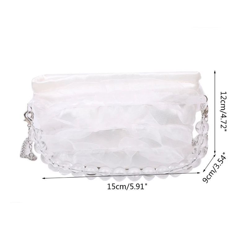 Women's Beaded Tote Shoulder Bag for Prom Wedding