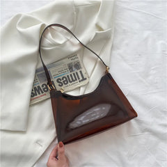 Women's Transparent Jelly Bag Female Hobos Beach Shoulder Bags