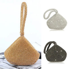 Glitter Triangle Handbag Purse Clutch Evening Bag for Party Prom