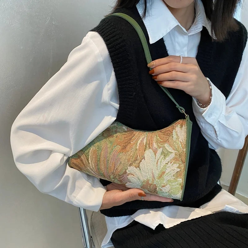 Autumn Oil Painting Shoulder Bag Handbags for Women