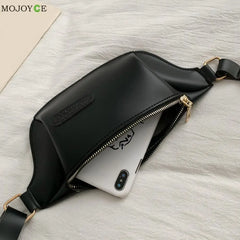 Women's Leather Waist Bag Chest Bag Bananas Handbag