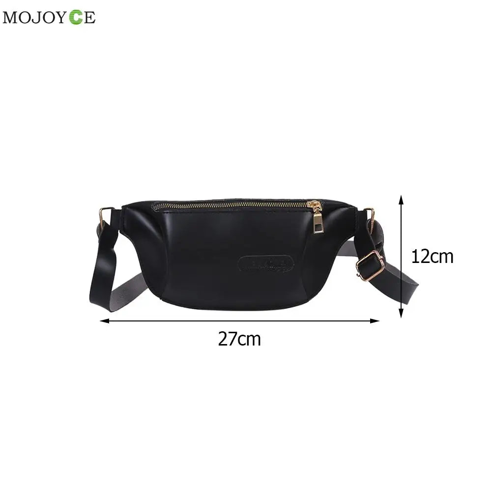 Women's Leather Waist Bag Chest Bag Bananas Handbag