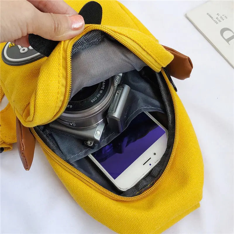 Women's Waist Bag Letter Fanny Pack PU Leather Female Belt Bag