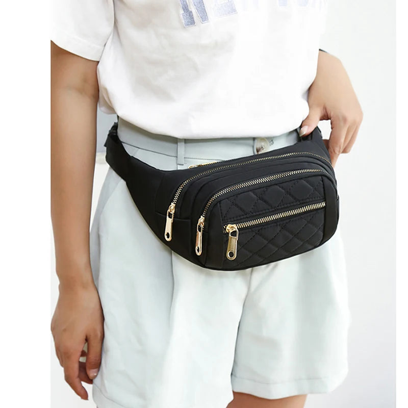 Women's Waterproof Waist Bag Crossbody Chest Bag Fanny Pack