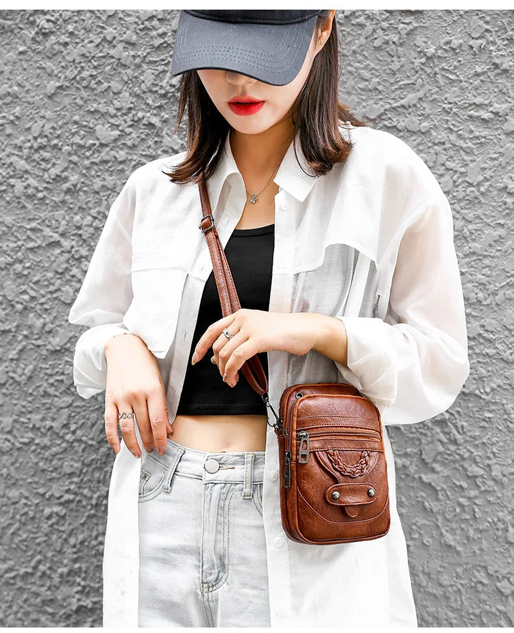 Women's Waist Bag PU Leather Shoulder Crossbody Chest Bag