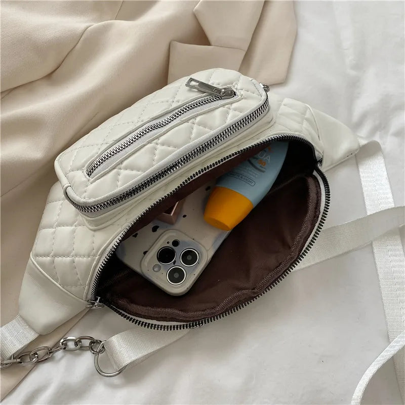 Women's Pu Leather Waist Bag Fanny Pack Phone Bum Bag