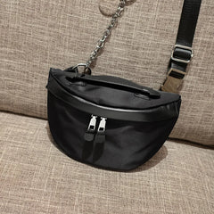 Women's Waist Bags Cross Body Purse Big Capacity Nylon Metal Buckle Bag