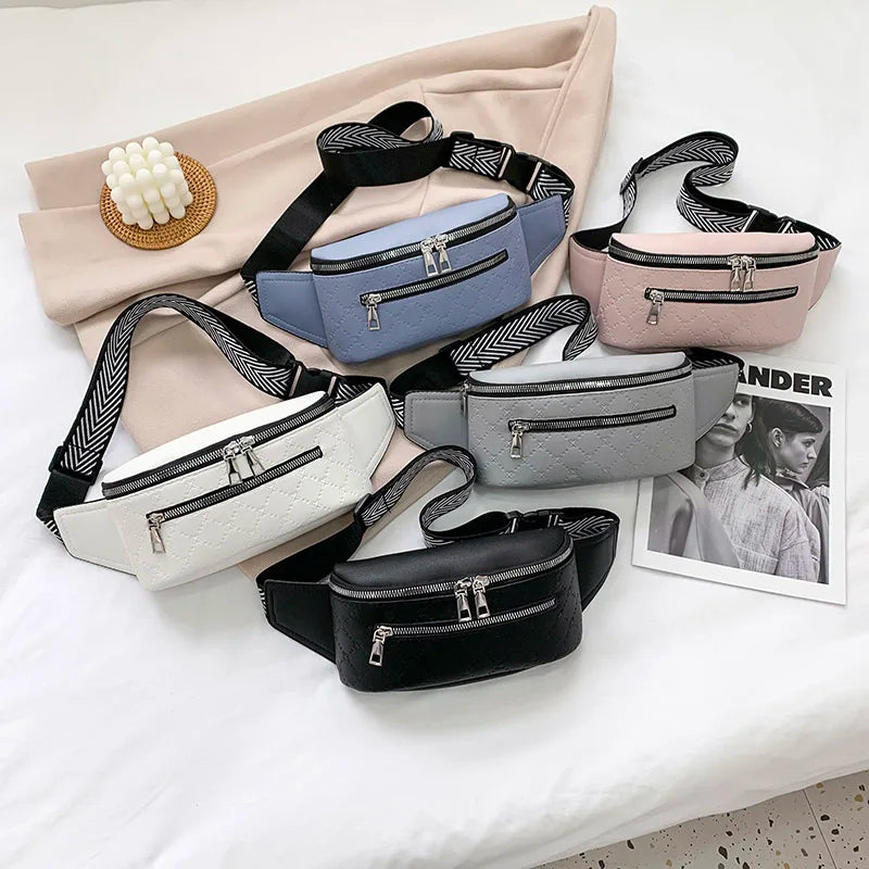 Women's Leather Waist Bag Fanny Pack Shoulder Crossbody Bags
