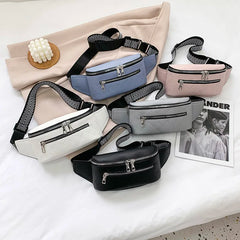 Women's Leather Waist Bag Fanny Pack Shoulder Crossbody Bags