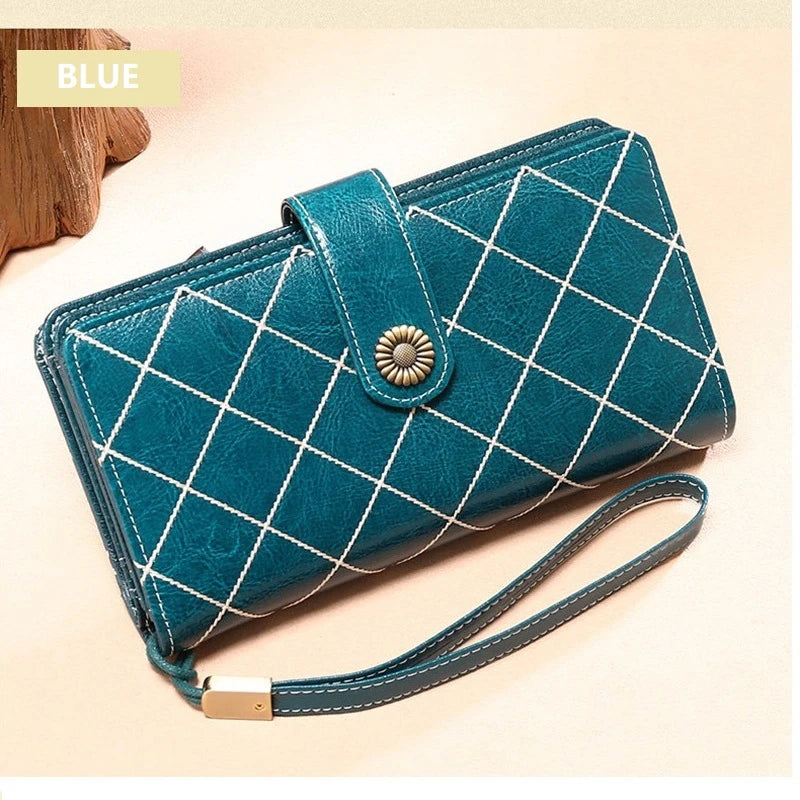 Leather Clutch Long Wallet Phone/Cards