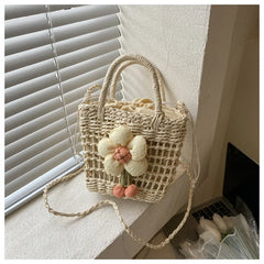 Women's Straw Cross Bag Casual Handbag Western Style