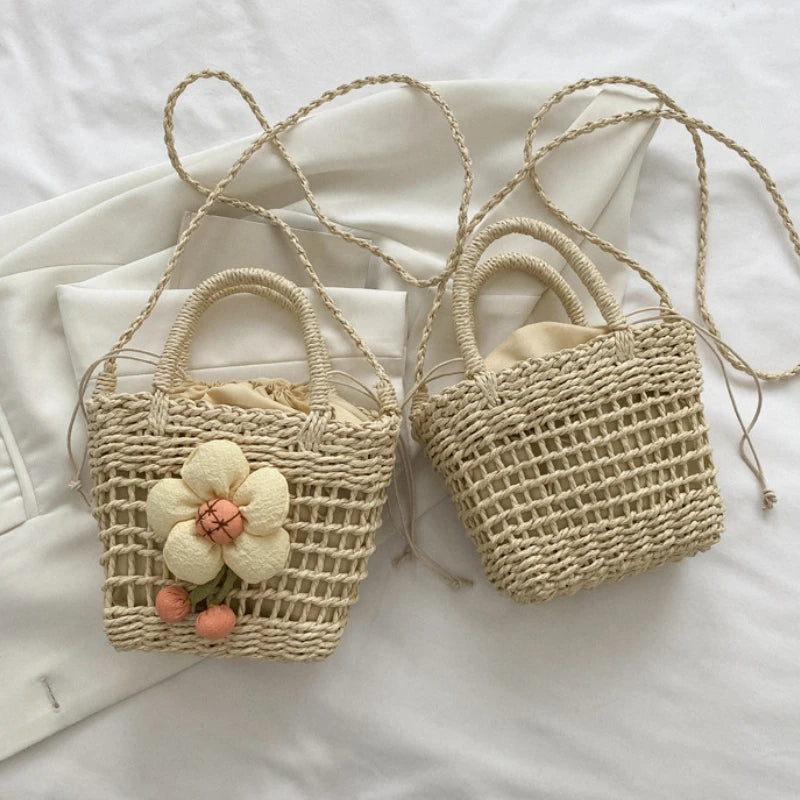 Women's Straw Cross Bag Casual Handbag Western Style