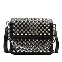 Women's Diamond Shoulder Bag PU Leather Small Square Bag