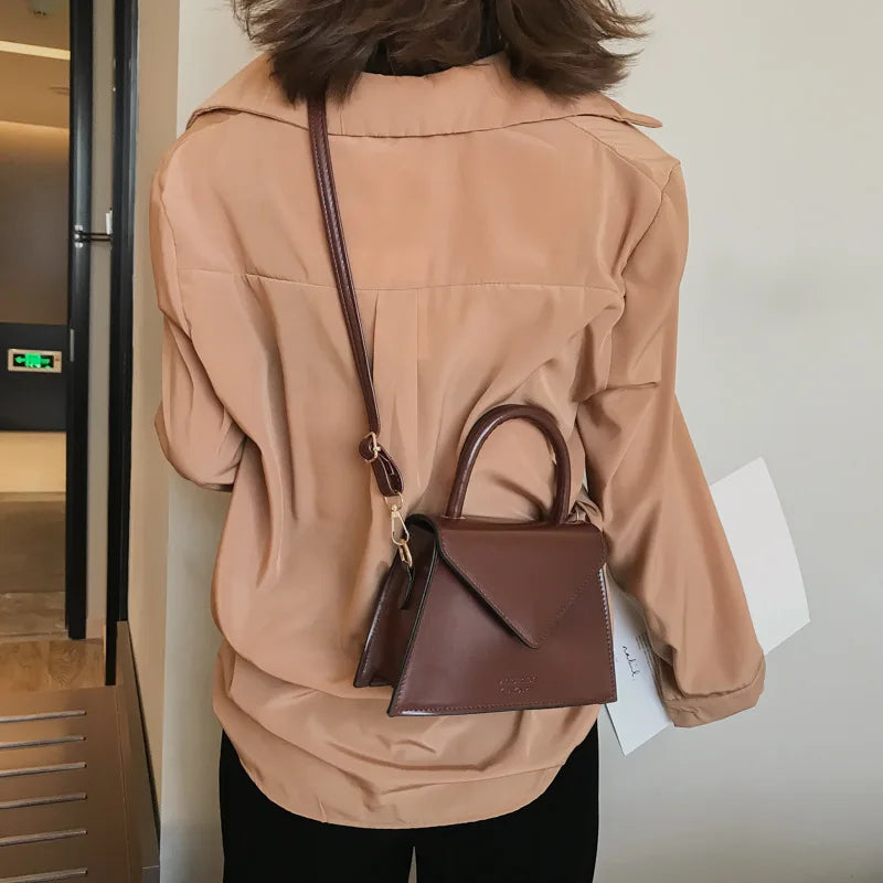 Women's PU Leather Shoulder Bag Solid Handbag Messenger Bag