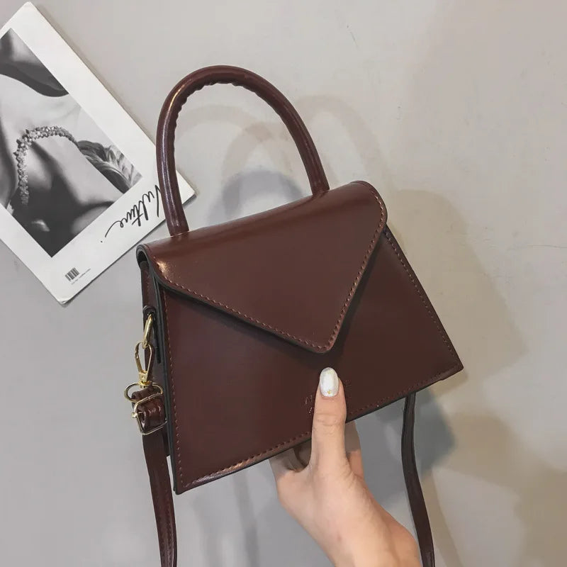 Women's PU Leather Shoulder Bag Solid Handbag Messenger Bag