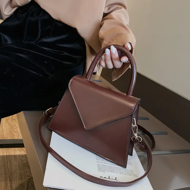 Women's PU Leather Shoulder Bag Solid Handbag Messenger Bag