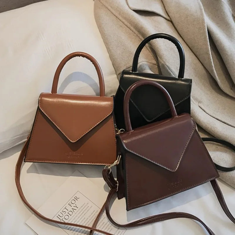 Women's PU Leather Shoulder Bag Solid Handbag Messenger Bag