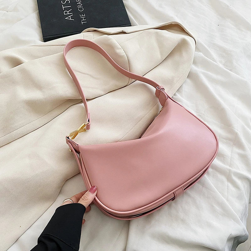 Women's Casual Solid Handbag PU Messenger Bag