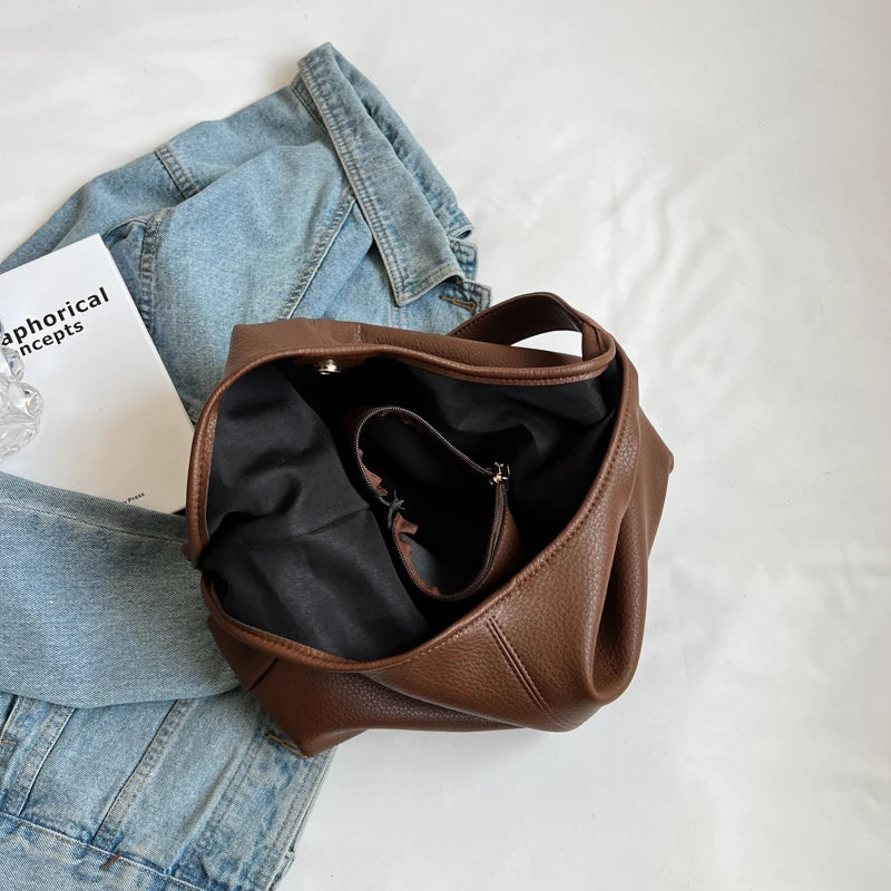 Women's Casual Leather Shoulder Bag Set