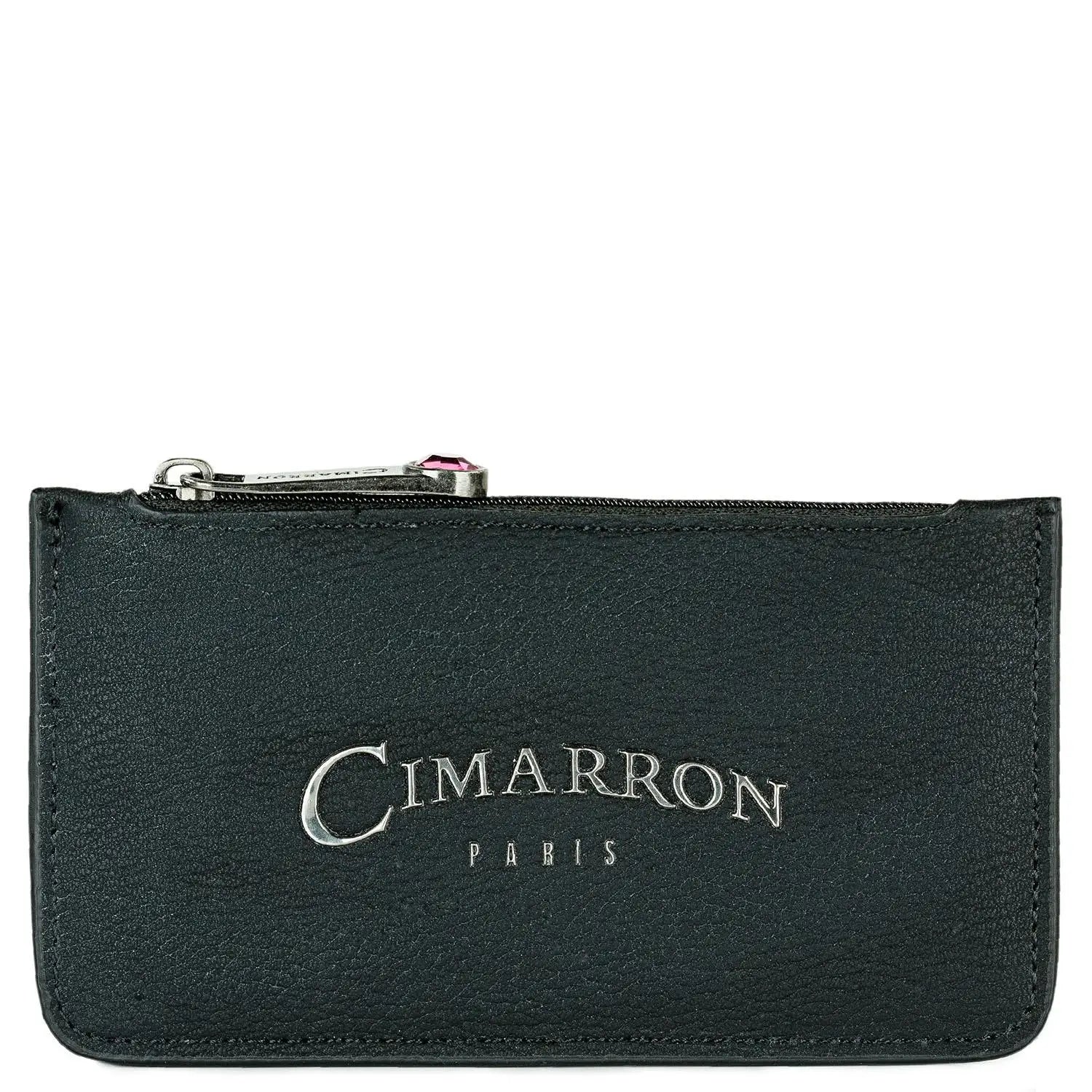 Eco-Friendly Leather Card Holder Purse with Zipper Closure