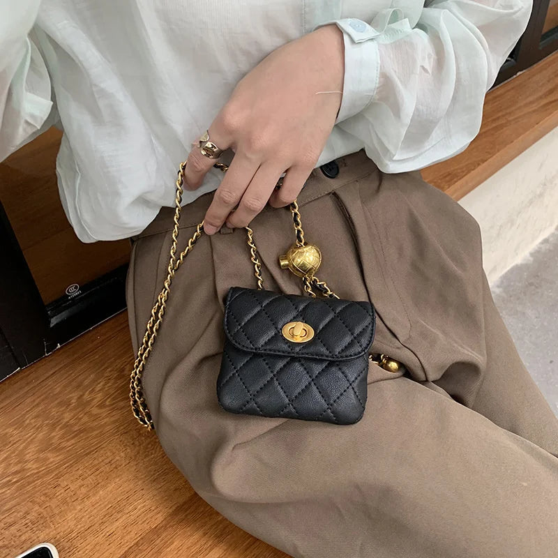 Women's Leather Banana Chain Bag Waist Chest Strap Bag