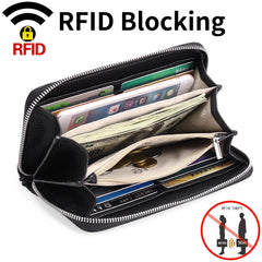 RFID Women's Long Wallet PU Handbag Large Capacity