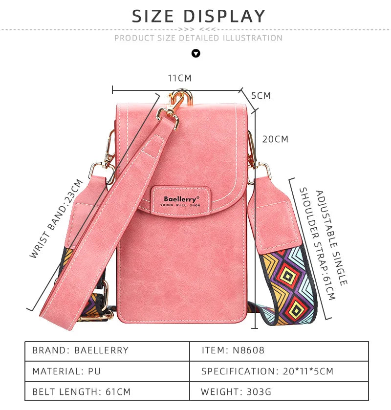 Women's Large Capacity Long Wallet Crossbody Bag