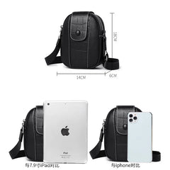 Women's Leather Mini Bag Vertical Key Messenger Bag