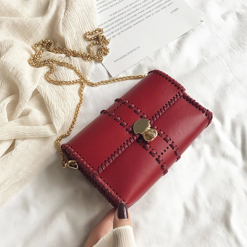 Women's Texture Shoulder Bag Net Red Handbag Messenger Bag