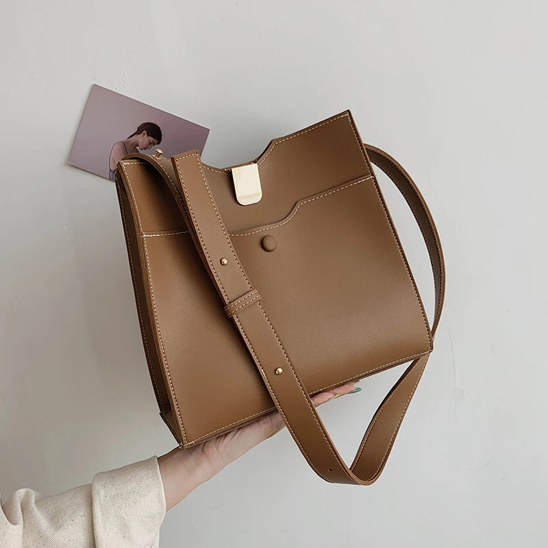 Women's PU Leather Shoulder Bag Crossbody Tote Handbag