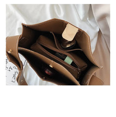 Women's PU Leather Shoulder Bag Crossbody Tote Handbag