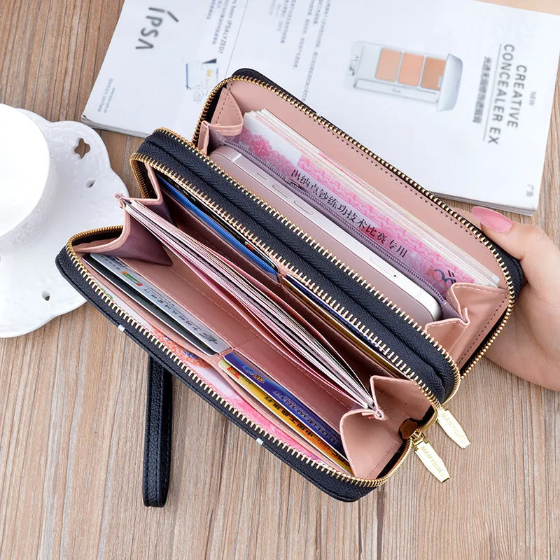 Embroidery Flower Phone Clutch Hand Strap Bag