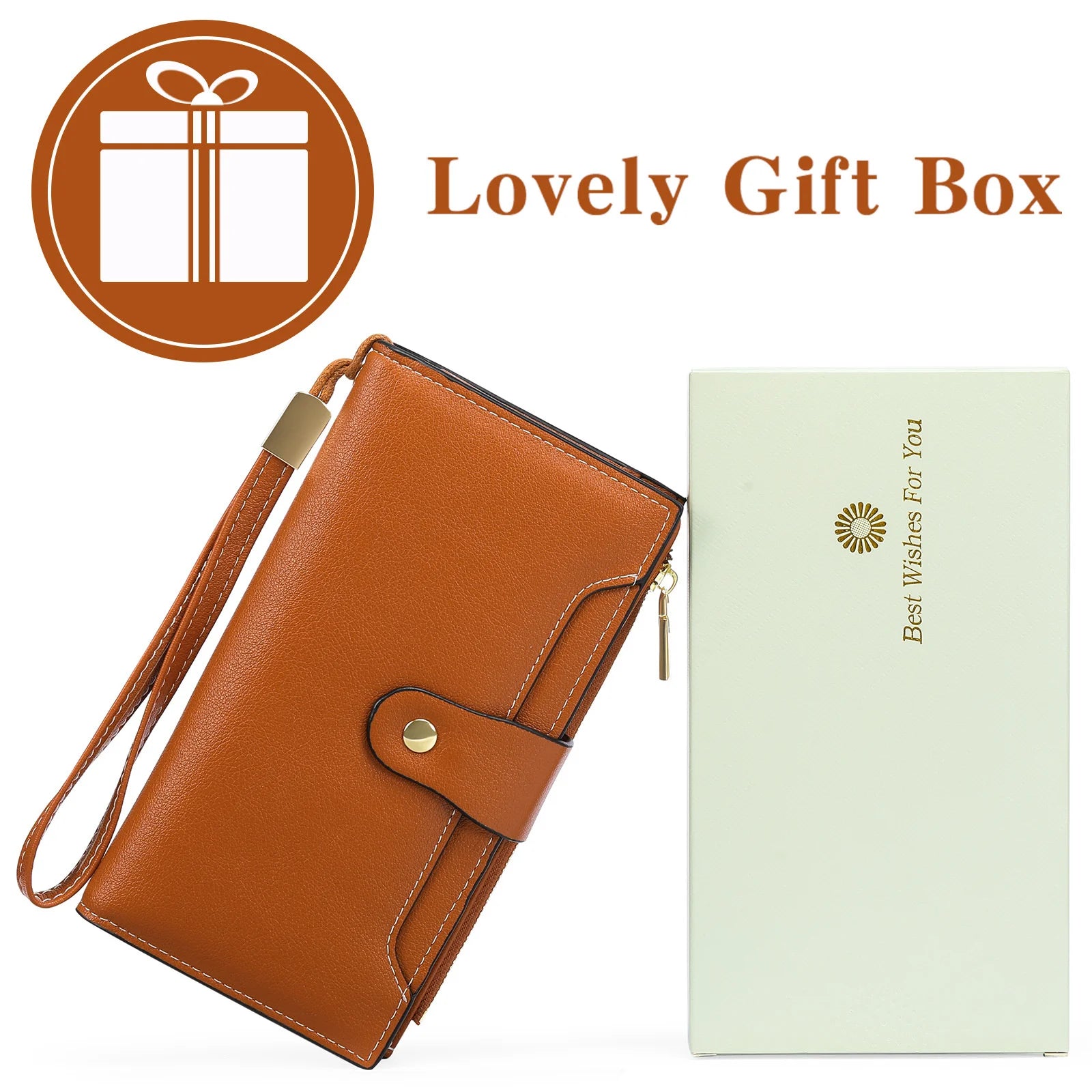 RFID Long Wallet Large Capacity Women's Zipper Bag