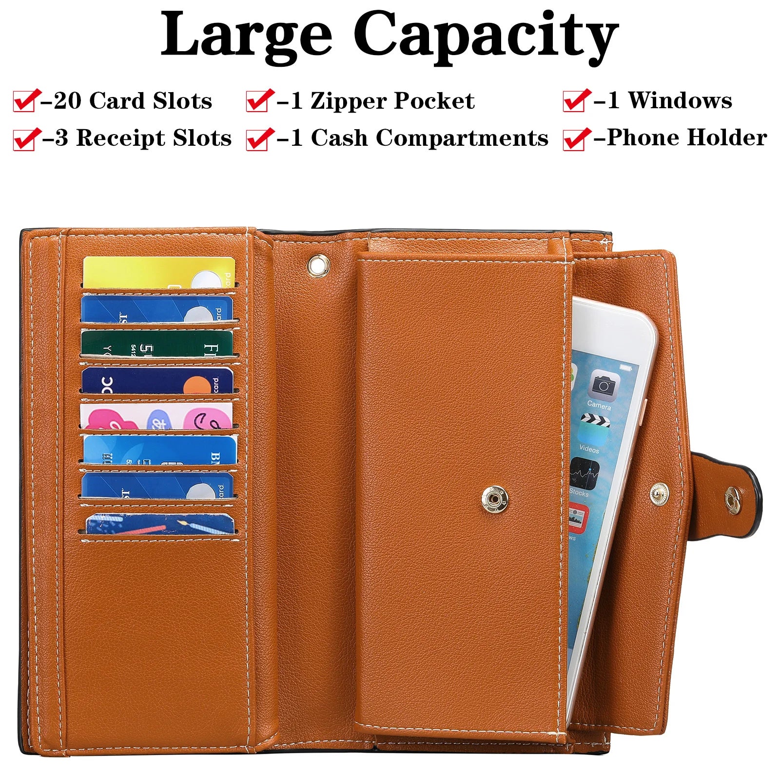 RFID Long Wallet Large Capacity Women's Zipper Bag