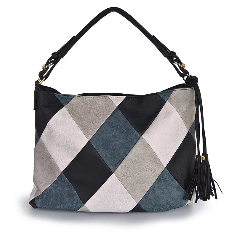 Stylish simplicity pu leather Women's Crossbody Bags Contrast Women handbag