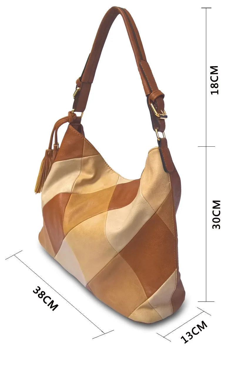 Stylish simplicity pu leather Women's Crossbody Bags Contrast Women handbag