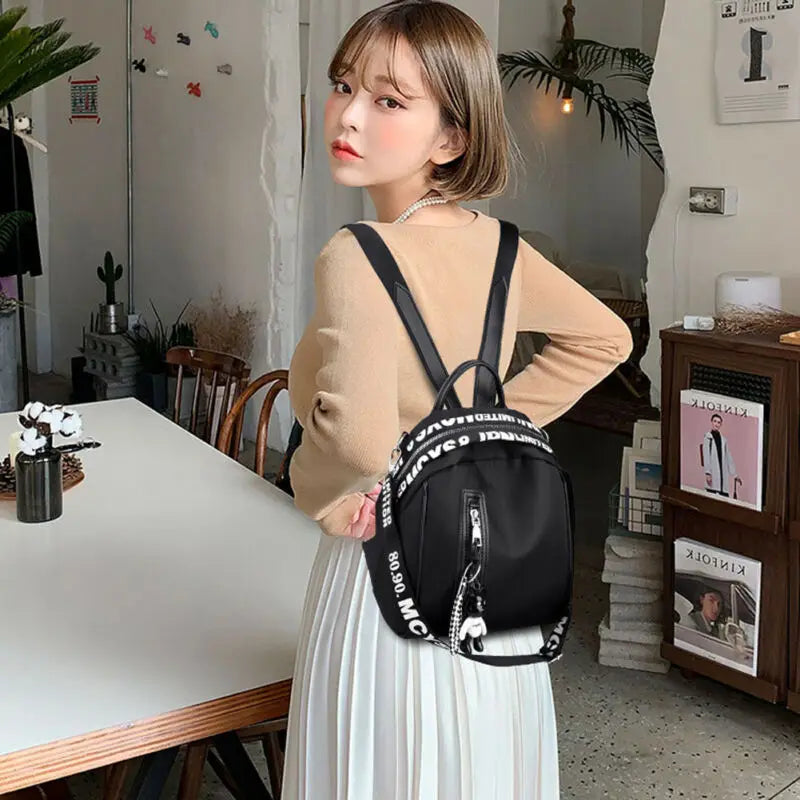 Womens Backpack Girls Drawstring School Bag Shoulder Bag Waterproof