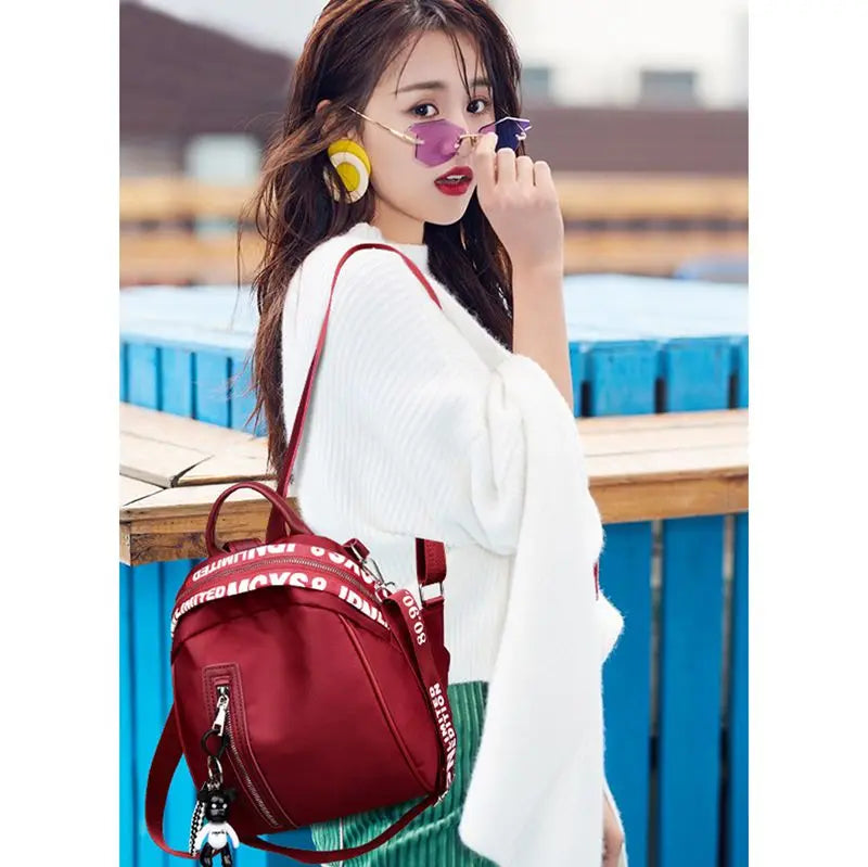 Womens Backpack Girls Drawstring School Bag Shoulder Bag Waterproof