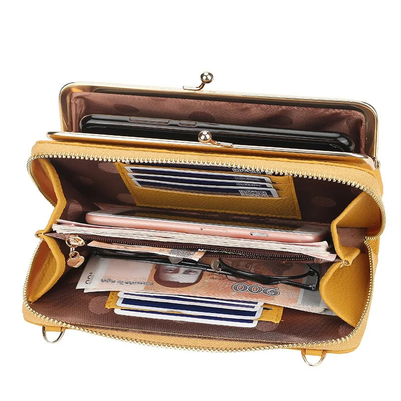 Women's Crossbody Bag PU Handbags Phone Wallet Clutch Shoulder Purse