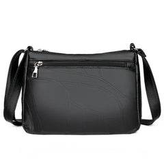 Wild Multi-layer Messenger Bag Leather Strap Crossbody Bag