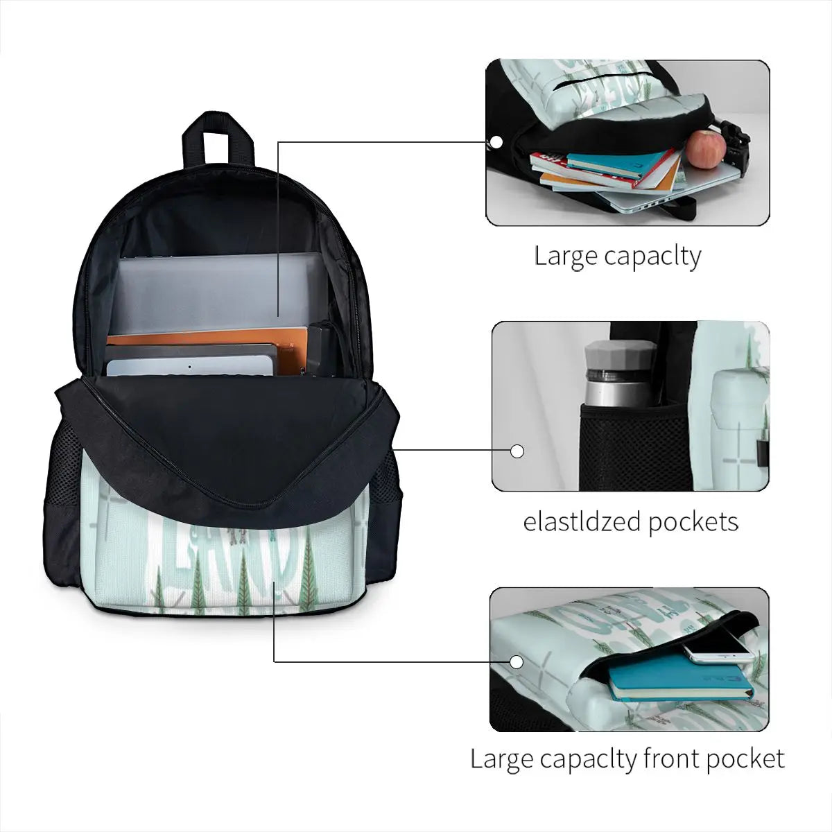 Wonderland 2 Backpacks Men's Backpacks Bags For Women Rucksack