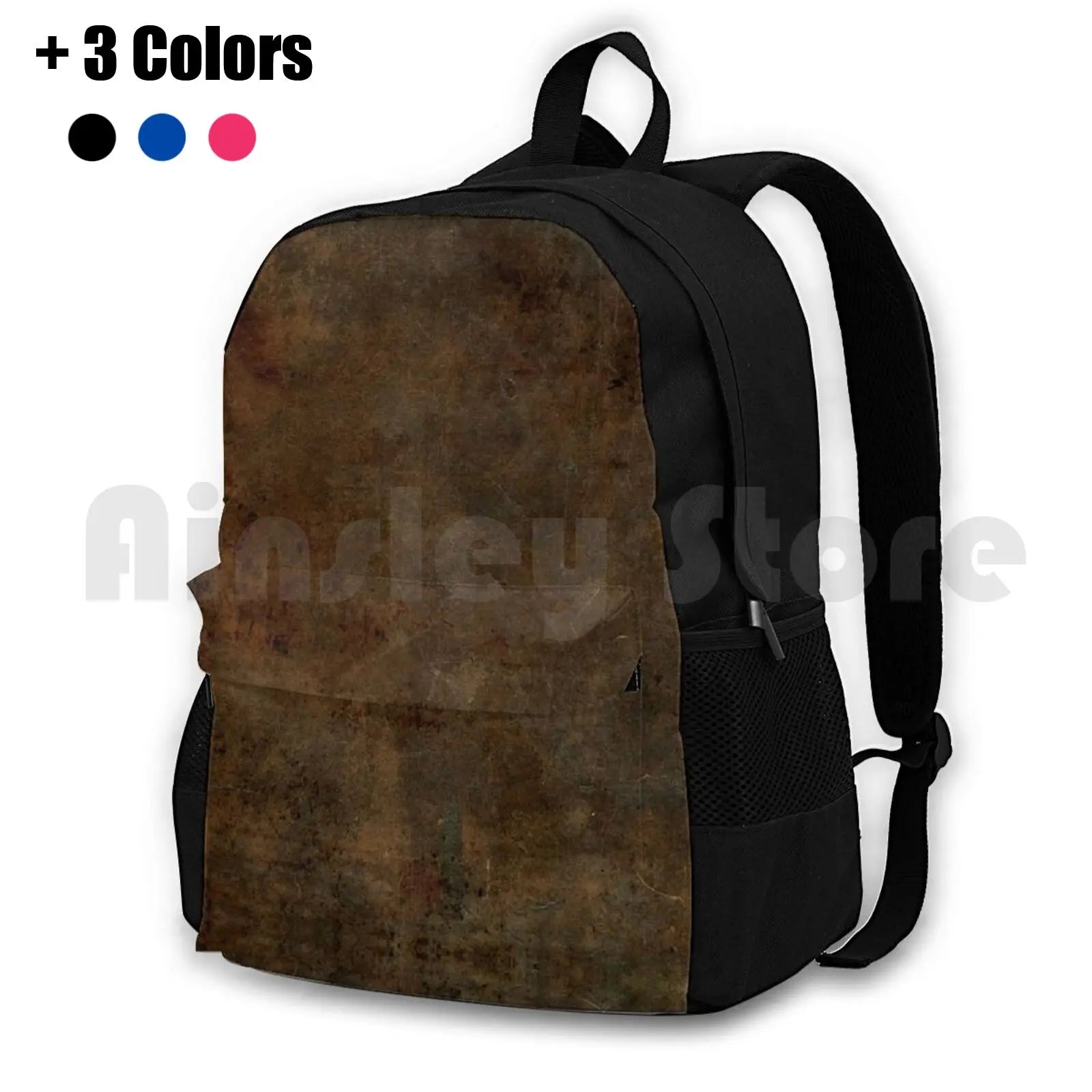 Brown Leather Outdoor Hiking Backpack Camping Travel