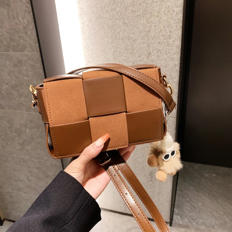 Women's Crossbody Bag Wide Straps Messenger Satchel
