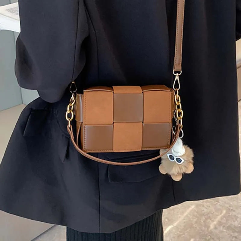 Women's Crossbody Bag Wide Straps Messenger Satchel