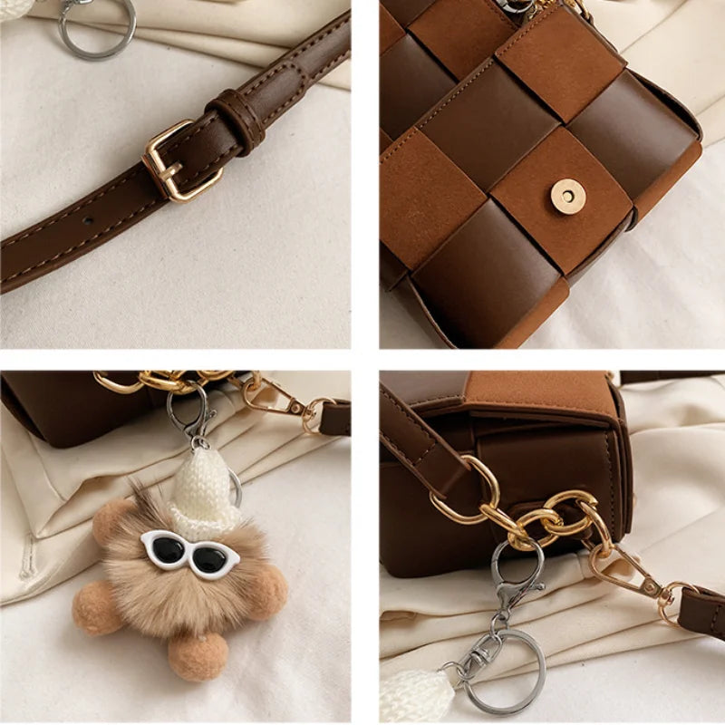 Women's Crossbody Bag Wide Straps Messenger Satchel