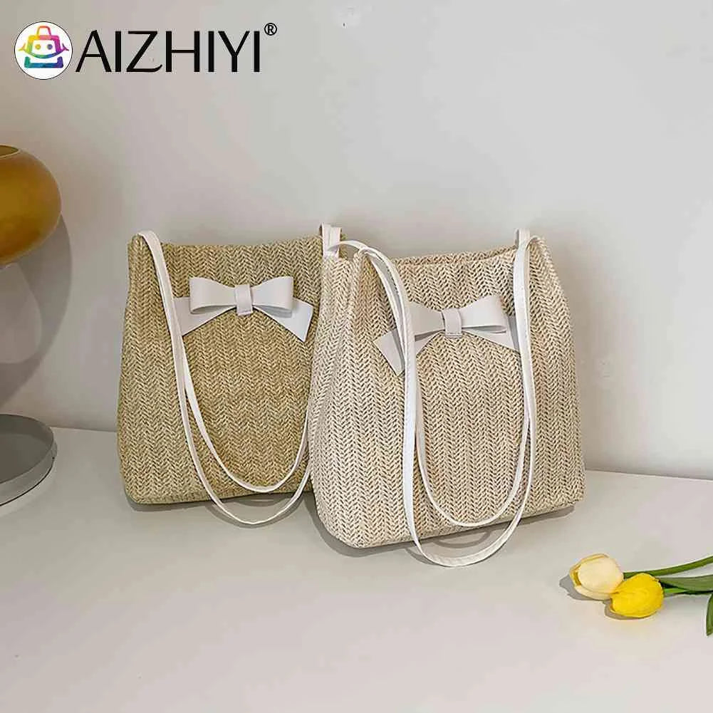 Woven Handbag Tote Women Beach Boho Ladies Shoulder Bags