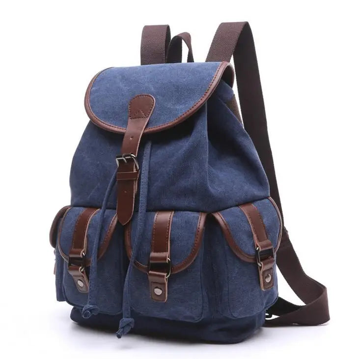 Hot Lady Canvas Travel Backpack Student School Bag