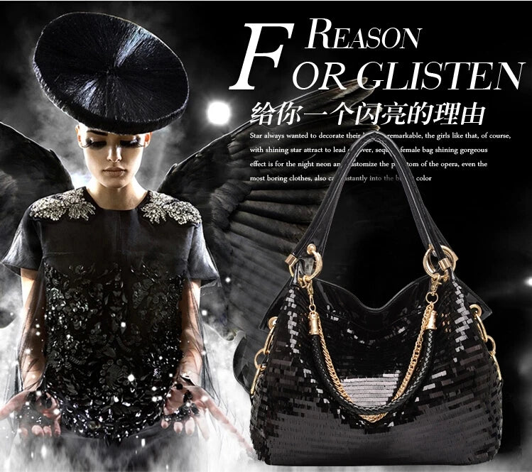 X-Online Blingbling Tote Lady Shoulder Bag