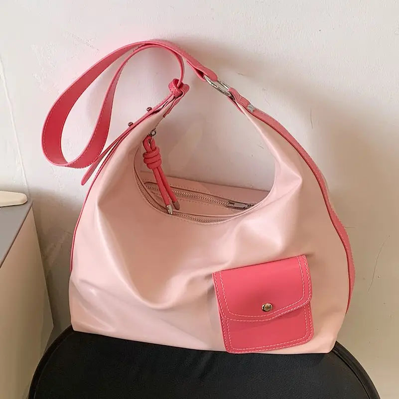 Y2k Retro Leather Tote Handbag Women Casual Tote Shopper