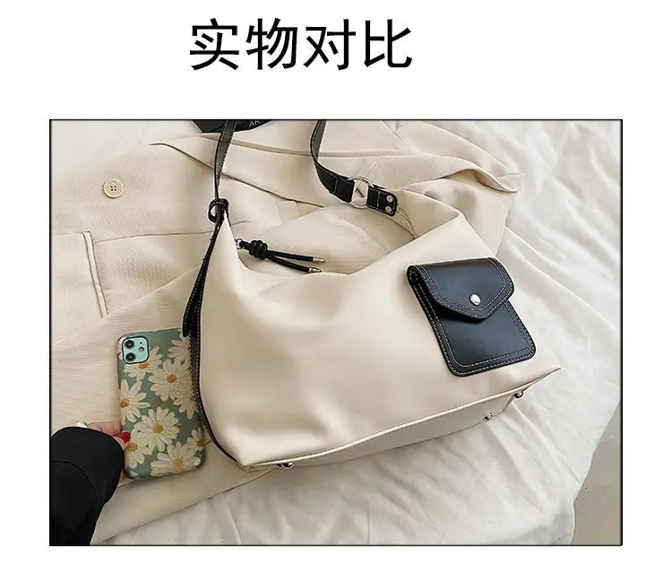 Y2k Retro Leather Tote Handbag Women Casual Tote Shopper